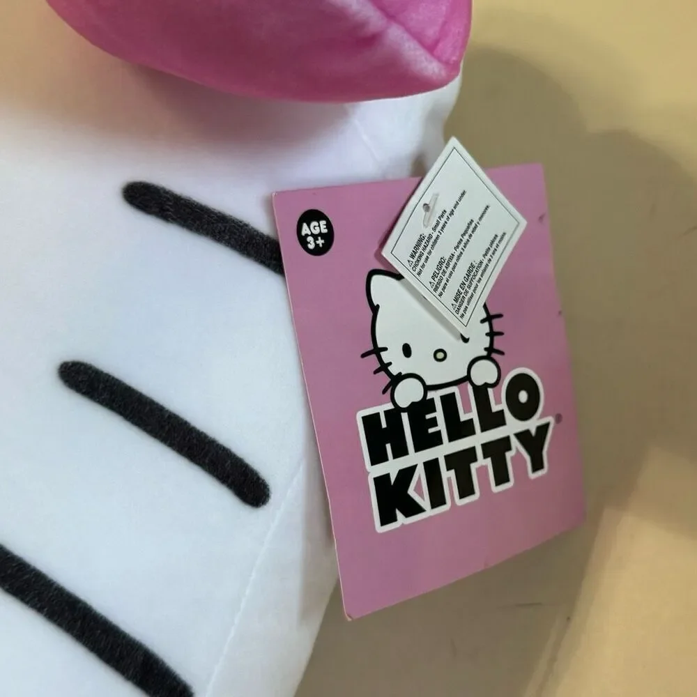 Hello Kitty Plush Cuddle Pillow Buddy - Pink Sanrio Bedtime Companion NWT